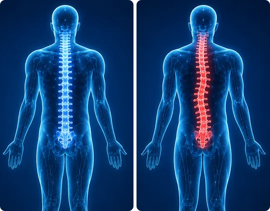 Spine comparison - scoliosis care at Sport-Fit Physio Care
