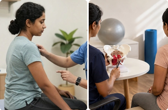 Bladder control treatment consultation session