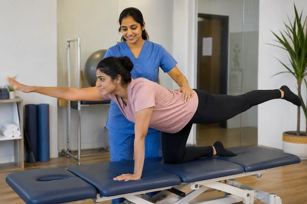 Postnatal physiotherapy for core recovery at Sport-Fit Physio Care Chennai