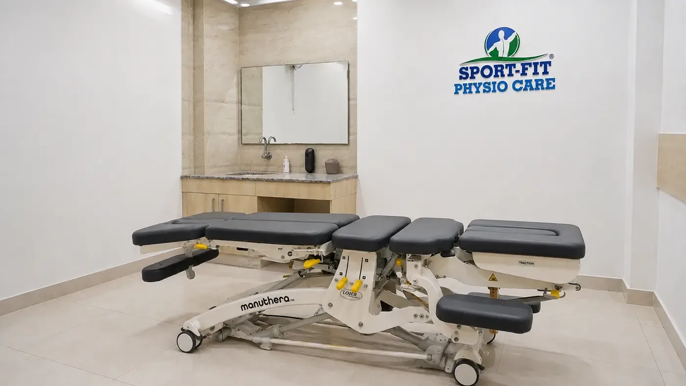 SPORT-FIT PHYSIO CARE treatment room with the Manuthera 242 table